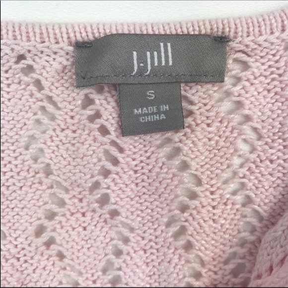 J. Jill Women's  Light Pink Waterfall Cardigan - Size Small - Picture 5 of 6
